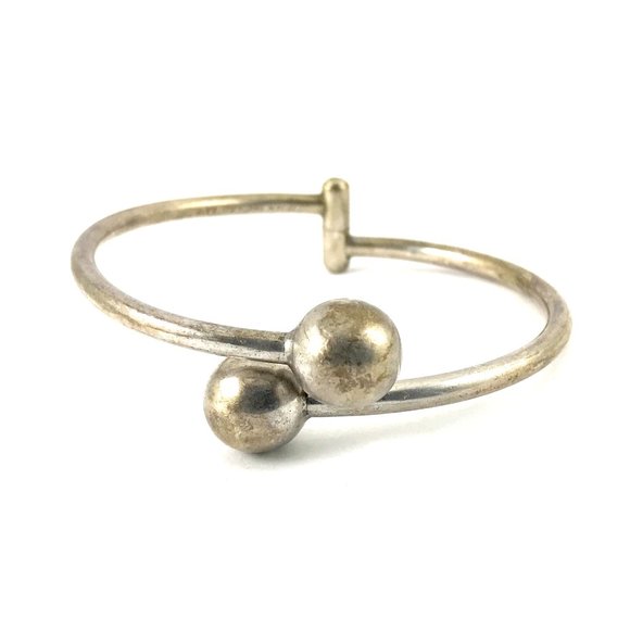 ATI Jewelry - Vintage Sterling Silver 925 Mexico ATI Ball End Overlay Bracelet
